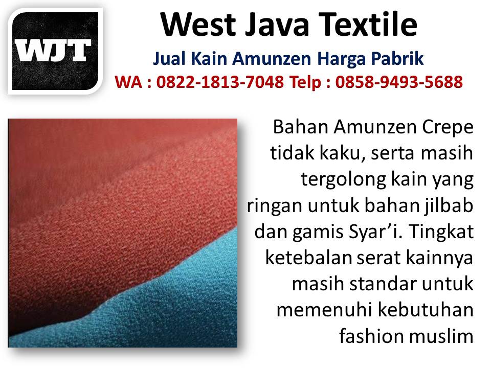 Bahan amunzen apakah adem ? - West Java Textile | wa : 082218137048, grosir kain amunzen Bandung. Minimal pemesanan 400 yard Bahan-amunzen-dan-bubble-crepe